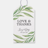 水彩植物学葉用 |さん結婚ありがとう ギフトタグ (正面)