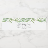 水彩植物学葉用 | 結婚s ペットボトルラベル (シングルラベル)