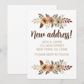 水彩植物学 新しい住所のお知らせカード 案内状 (正面/裏面)