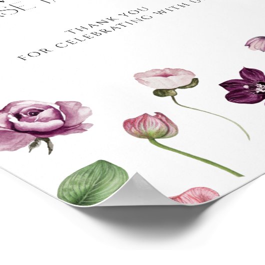 水彩植物小礼物 请拿一张海报 ポスター (角)