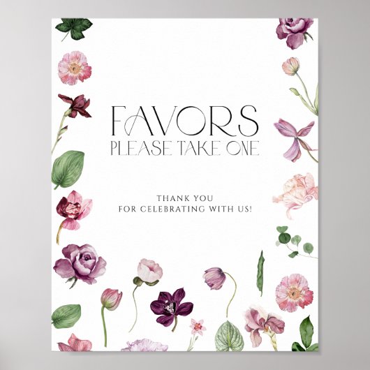 水彩植物小礼物 请拿一张海报 ポスター (正面)