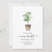 水彩植物引越しお知らせ 新しい住所 (正面)