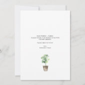 水彩植物引越しお知らせ 新しい住所 (裏面)