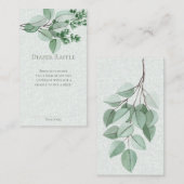 水彩植物性さくらんぼ花おむつラッフル エンクロージャーカード (正面/裏面)