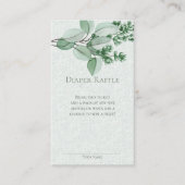 水彩植物性さくらんぼ花おむつラッフル エンクロージャーカード (正面)