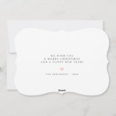 水彩植物性のホリーベリーの葉のクリスマス シーズンカード (裏面)