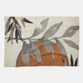 水彩植物性オレンジ キッチンタオル (横)