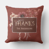 水彩植物性カボチャ感謝祭 クッション (正面)