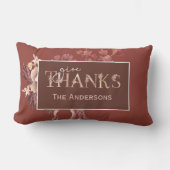 水彩植物性カボチャ感謝祭 ランバークッション (正面)