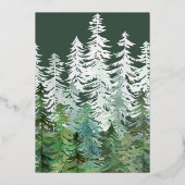 水彩植物性クリエレガントス企業のマス 箔シーズンカード (裏面)