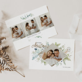 水彩植物性クリスマス4写真 シーズンカード