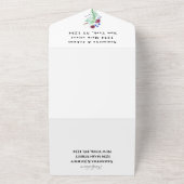 水彩植物性シスルシンプルフローラ結婚ズ オールインワン招待状 (外側)