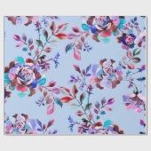 水彩植物性シームレスパターン。手書き ラッピングペーパー (フラット)