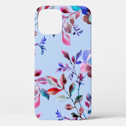 水彩植物性シームレスパターン。手書き Case-Mate iPhoneケース (裏面)