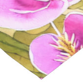 水彩植物性ピンクと金ゴールド花 テーブルクロス (アングル)