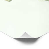 水彩植物性ピンクマグノリア花 ポスター (コーナー)