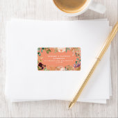 水彩植物性フローラと葉 ラベル (インサイチュ)