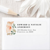 水彩植物性フローラと葉 ラベル (インサイチュ)