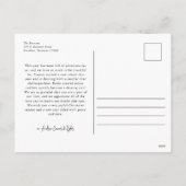 水彩植物性フローラアーチ写真クリスマス シーズンポストカード (裏面)