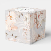 水彩植物性フローラパーソナライズされた結婚ズ フェイバーボックス (裏面サイド)