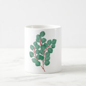 水彩植物性フローラユーカリ コーヒーマグカップ (中央)