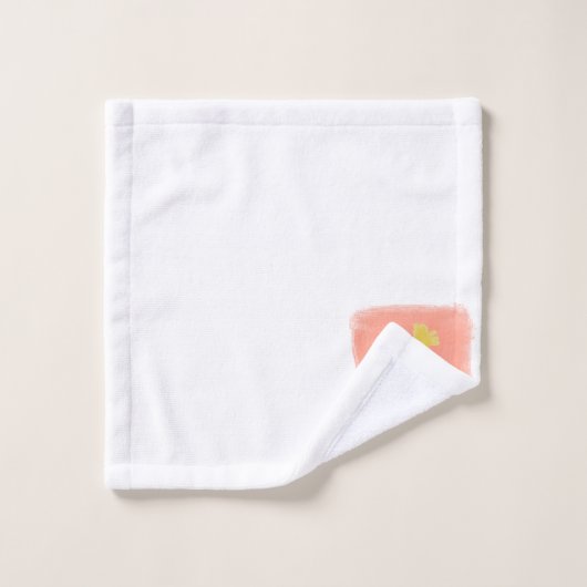 水彩植物性フローラ花瓶イラストレーション バスタオルセット (ウォッシュタオル)