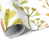 水彩植物性フローラ ラッピングペーパー (ロールコーナー)