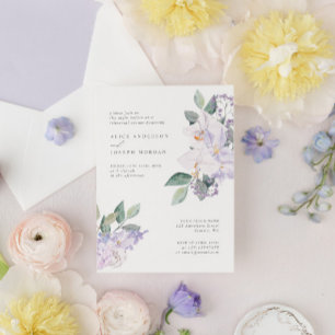 水彩植物性リハーサルディナー 招待状