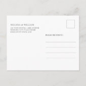 水彩植物性リースグリーンリーフ結婚ズ インビテーションポストカード (裏面)