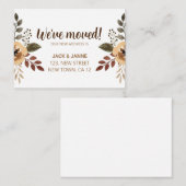 水彩植物性引っ越しました発表カード ノートカード (正面/裏面)