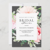 水彩植物性春ブライダルシャワーインビタティ 招待状 (正面)