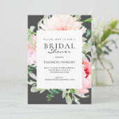 水彩植物性春ブライダルシャワーインビタティ 招待状 (スタンド正面)