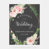 水彩植物性春幾何結婚体 アクリルサイン (正面)