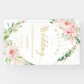 水彩植物性春幾何結婚体 横断幕 (横)