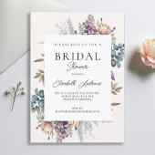 水彩植物性春 招待状