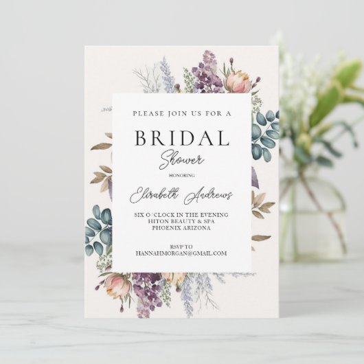 水彩植物性春 招待状 (スタンド正面)