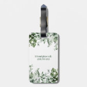 水彩植物性植物アイビーセージシダ ラゲッジタグ (裏面縦)