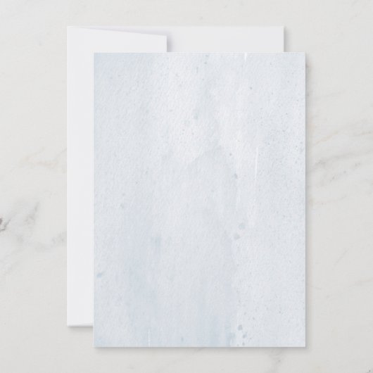 水彩植物性葉植物の結婚式の日付を保存 セーブザデート (裏面)