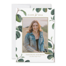 水彩植物性葉植物写真卒業