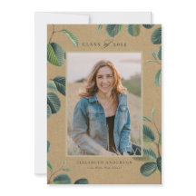 水彩植物性葉植物Kraft写真卒業