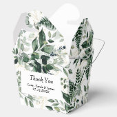 水彩植物性葉結婚式の引き出物 フェイバーボックス (オープン)