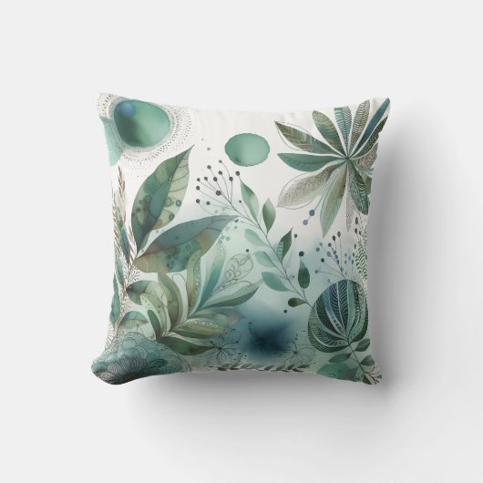 水彩植物性装飾用クッション クッション (正面)