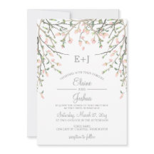 水彩植物性赤面ピンクフローラ結婚ズ