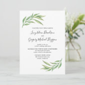 水彩植物性離れ植物結婚の 招待状 (スタンド正面)