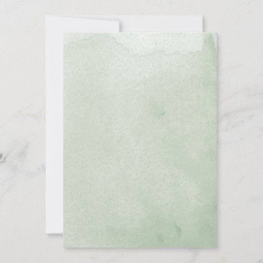 水彩植物性離れ植物結婚の 招待状 (裏面)