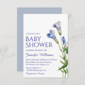 水彩植物性青少年バニーシャワーアーチ 招待状 (正面/裏面)