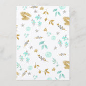 水彩植物性RSVPのエンクロー結婚ションカード エンクロージャーカード (裏面)