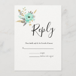 水彩植物性RSVPのエンクロー結婚ションカード エンクロージャーカード