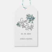 水彩植物手書き日付を保存 ギフトタグ (正面)