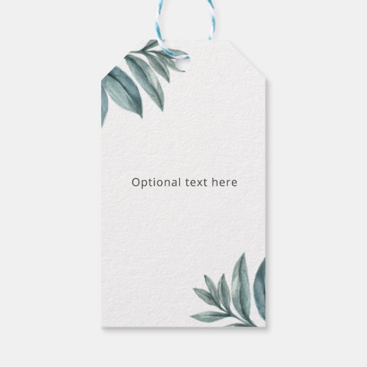 水彩植物手書き日付を保存 ギフトタグ (裏面)